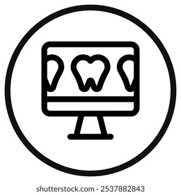 Icono editable del Vector de información dental. Odontología, sanidad, medicina. Parte de una gran familia de iconos. Perfecto para interfaces de Web y App, presentaciones, infografías, etc