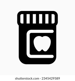 Icono vector de medicina dental editable. Odontología, salud, medicina. Parte de una familia de iconos grandes. Perfecto para interfaces web y de aplicaciones, presentaciones, infografías, etc