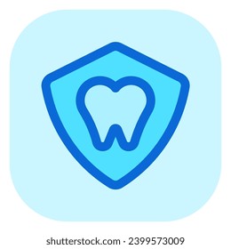 Icono de vector de protección odontológica editable. Odontología, salud, medicina. Parte de una familia de iconos grandes. Perfecto para interfaces web y de aplicaciones, presentaciones, infografías, etc