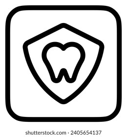 Editable dental protection vector icon. Dentistry, healthcare, medical. Part of a big icon set family. Perfect for web and app interfaces, presentations, infographics, etc