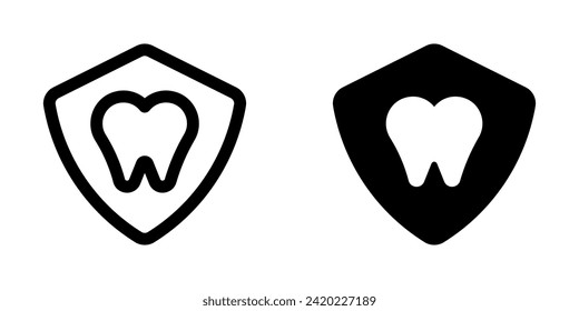 Icono de vector de protección odontológica editable. Odontología, salud, medicina. Parte de una familia de iconos grandes. Perfecto para interfaces web y de aplicaciones, presentaciones, infografías, etc
