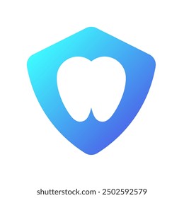 Vektorsymbol für den bearbeitbaren Zahnschutz. Zahnmedizin, Gesundheitswesen, Medizin. Teil einer großen Ikone-Set-Familie. Perfekt für Web- und App-Schnittstellen, Präsentationen, Infografiken usw.