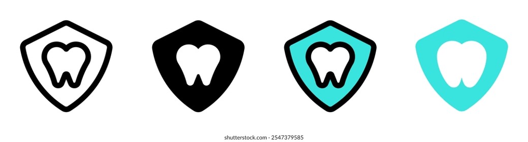 Icono de Vector de protección dental editable. Odontología, sanidad, medicina. Parte de una gran familia de iconos. Perfecto para interfaces de Web y App, presentaciones, infografías, etc