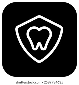 Editable dental protection vector icon. Dentistry, healthcare, medical. Part of a big icon set family. Perfect for web and app interfaces, presentations, infographics, etc