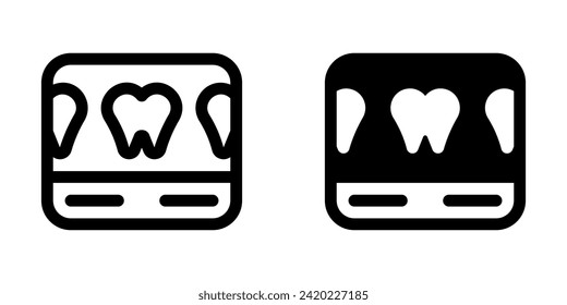 Icono de vector de exploración dental editable. Odontología, salud, medicina. Parte de una familia de iconos grandes. Perfecto para interfaces web y de aplicaciones, presentaciones, infografías, etc