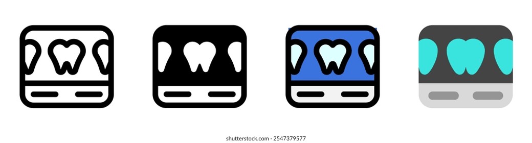 Editable dental scan vector icon. Dentistry, healthcare, medical. Part of a big icon set family. Perfect for web and app interfaces, presentations, infographics, etc