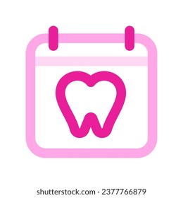 Bearbeitbare Zahnarzttermine Vektorsymbol. Zahnmedizin, Gesundheitswesen, Medizin. Teil einer großen Icon-Set-Familie. Perfekt für Web- und App-Schnittstellen, Präsentationen, Infografiken usw.