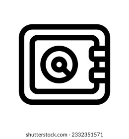 Caja de depósito editable, icono del vector de caja de seguridad. Parte de una familia de iconos grandes. Perfecto para interfaces web y de aplicaciones, presentaciones, infografías, etc