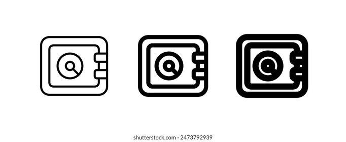 Caja de depósito editable, icono de Vector de caja fuerte. Parte de una gran familia de iconos. Perfecto para interfaces de Web y App, presentaciones, infografías, etc