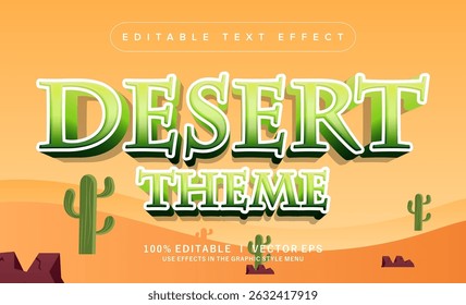 editable desert theme vector text effect with modern style design