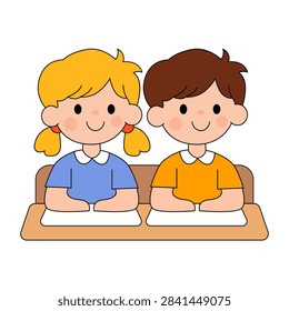 Editable design character of classmates 