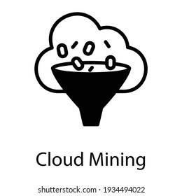 
Editable design of cloud funnel icon

