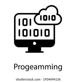 Editable design of cloud programming icon
