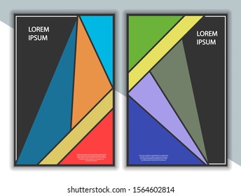 Editable design for the cover, A4 format. Geometric abstract background for the design of the cover, screen saver, applications and websites, for business cards, posters and other printed products. 
