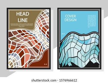 Editable design for the cover, A4 format. Geometric abstract background. for the design of the cover, screen saver, for applications and websites, for business cards, posters, other printed products. 