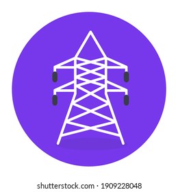 
Editable design of electric tower icon