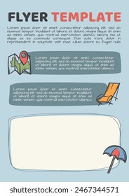 Editable design for flyer, advertisement, announcement, brochure related to travel, tourism and leisure
