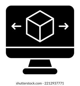 Icono de diseño editable de cad 3d