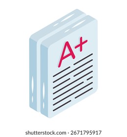 Editable design icon of A+ grade