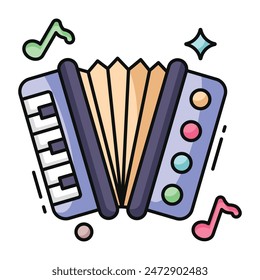 Editable design icon of accordion