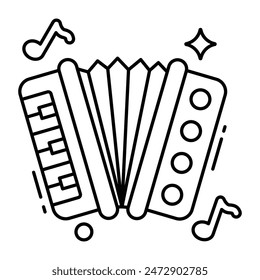 Editable design icon of accordion