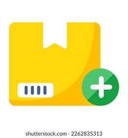 Un icono de diseño modificable para agregar paquete 