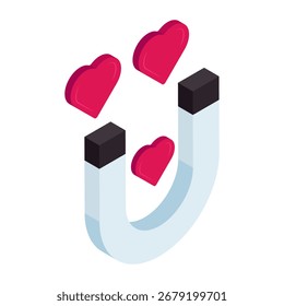 Ícone de design editável de atrair o amor