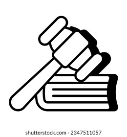 Un icono de diseño editable de la subasta
