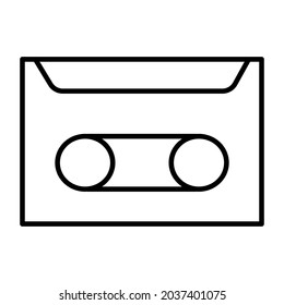 An editable design icon of audio cassette