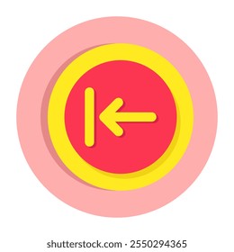 Icono de diseño editable de la flecha posterior