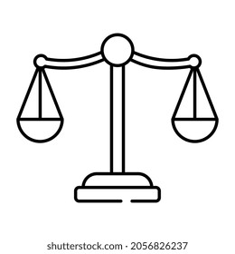 Un icono de diseño editable de la escala de balance