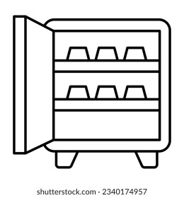 Un icono de diseño editable del casillero de banco