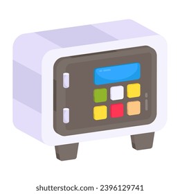 An editable design icon of bank locker

