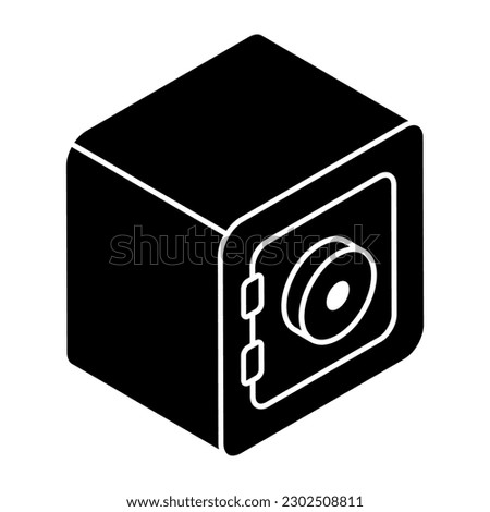 An editable design icon of bank locker