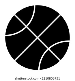Editable design icon of basketball