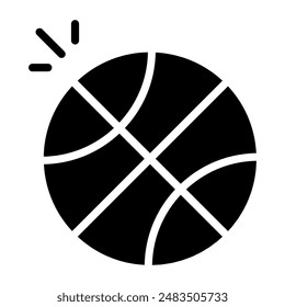 Editable design icon of basketball