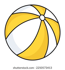 Editable design icon of beach ball 