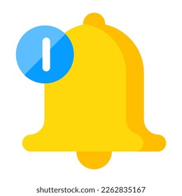 Editable design icon of bell error 