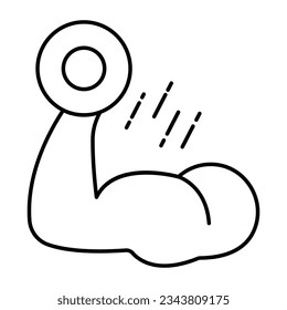 Un icono de diseño editable de bicep 