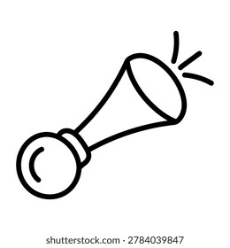 Editable design icon of bicycle horn 
