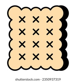 An editable design icon of biscuit