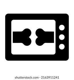 Editable design icon of bone x ray