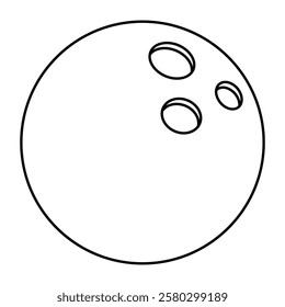 Editable design icon of bowling ball