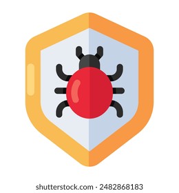 An editable design icon of bug security