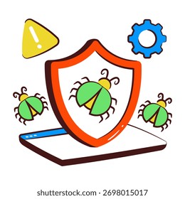 Um ícone de desenho editável para a segurança dos erros