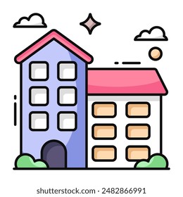 Icono de diseño editable de bungalow