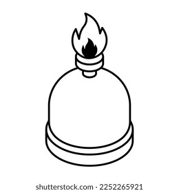 Bearbeitbares Design-Symbol des Brenners 