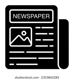 Editable design icon of business news