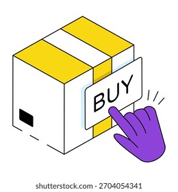 An editable design icon of buy parcel 