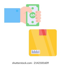 An editable design icon of carton